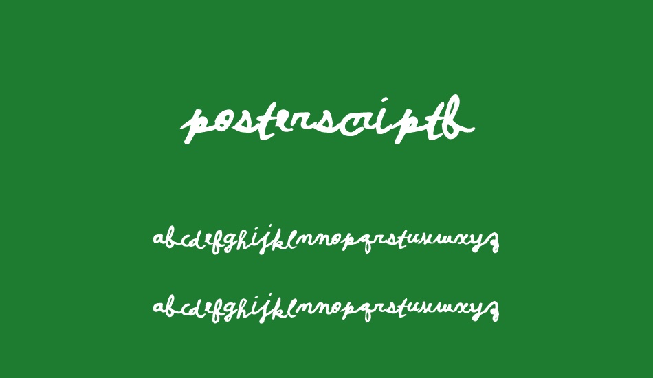 PosterScriptB font