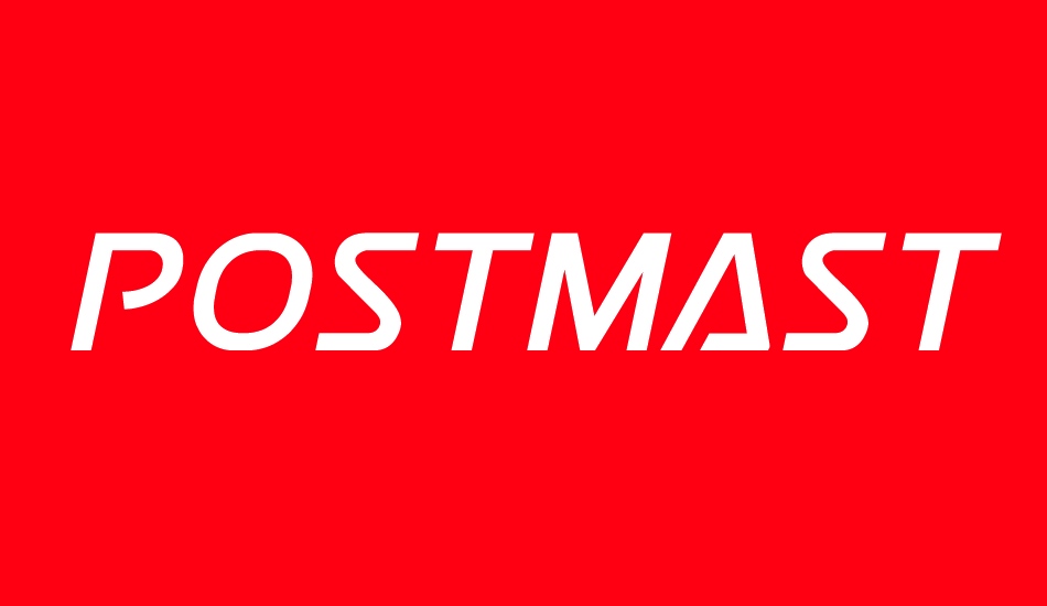 Postmaster font big