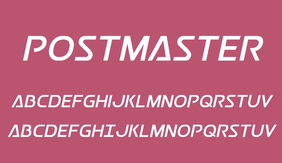 Postmaster font