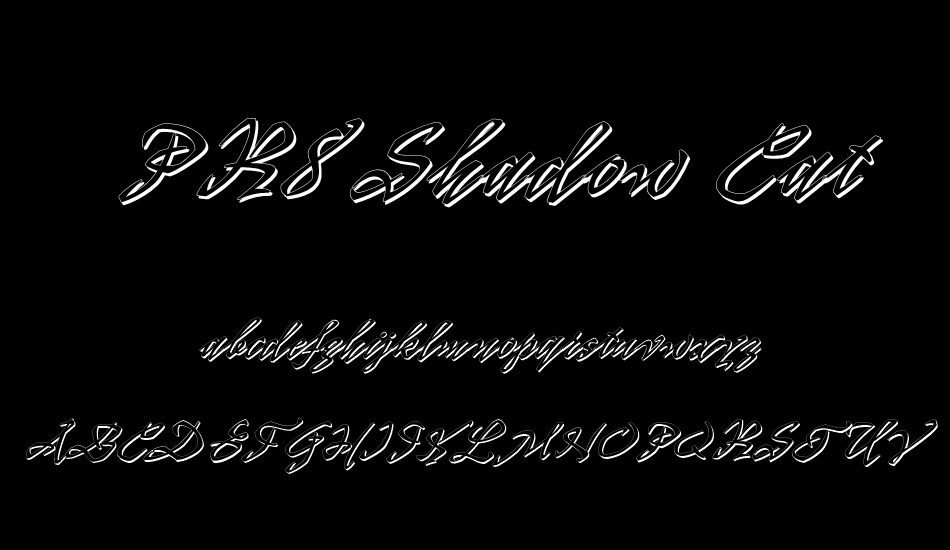 PR8 Shadow Cat font