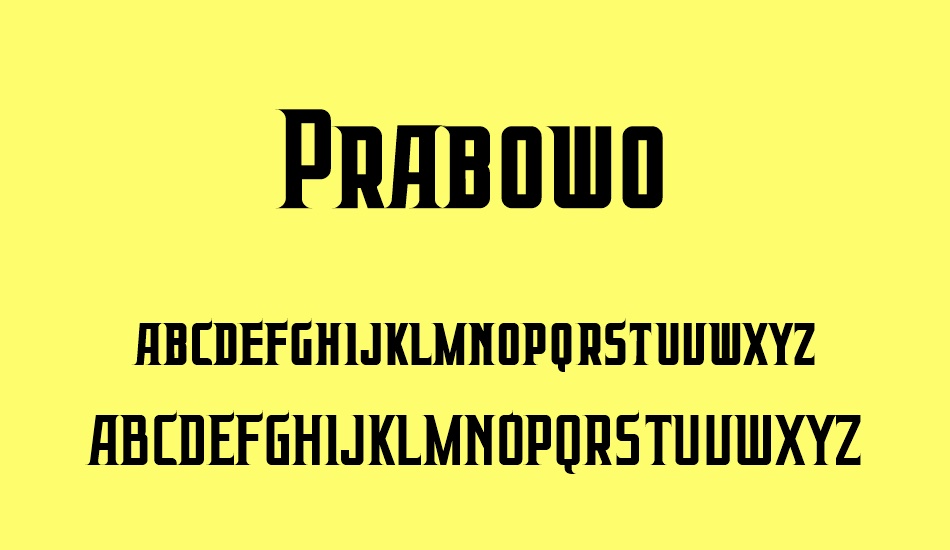 Prabowo font