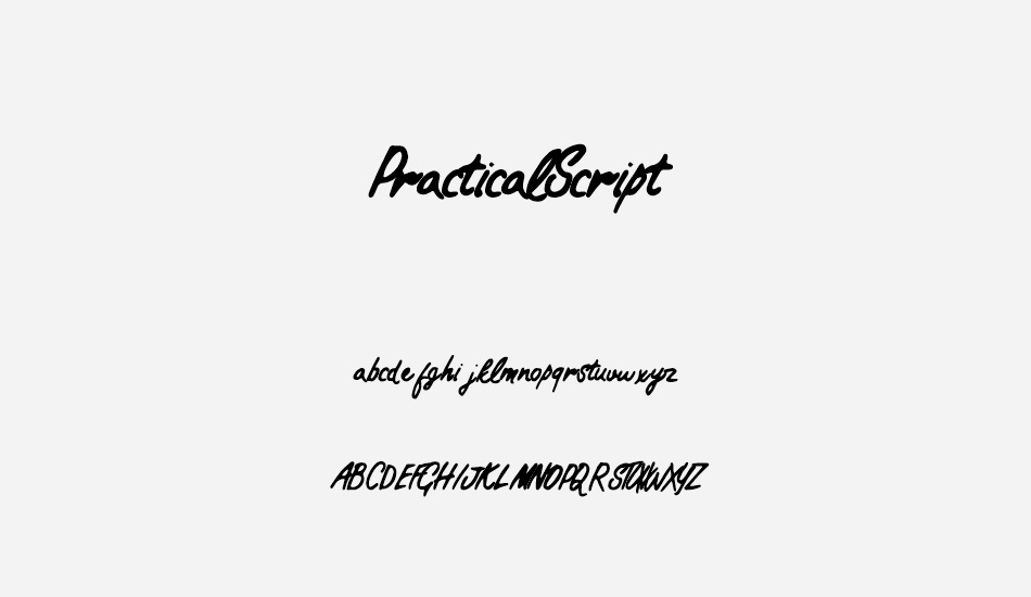 PracticalScript font