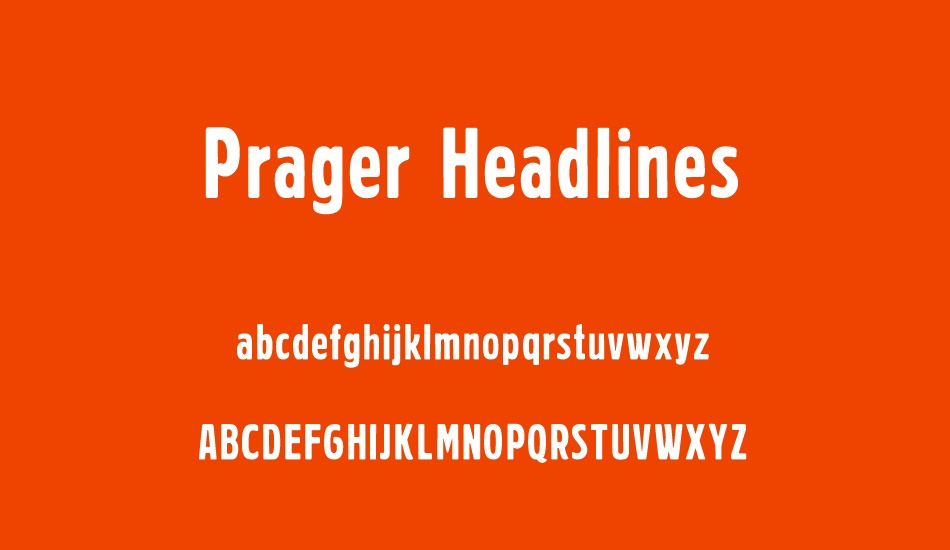 Prager Headlines font