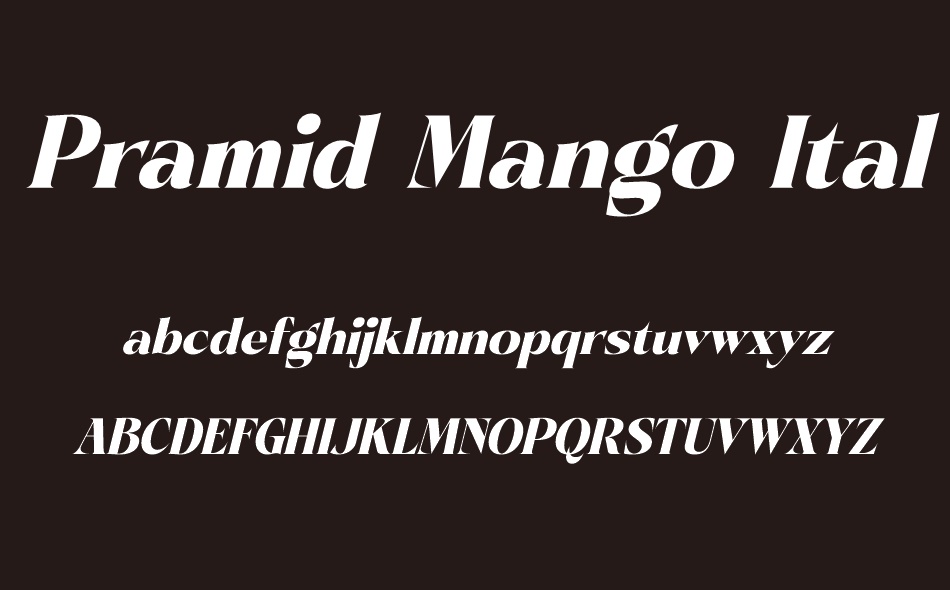 Pramid Mango font