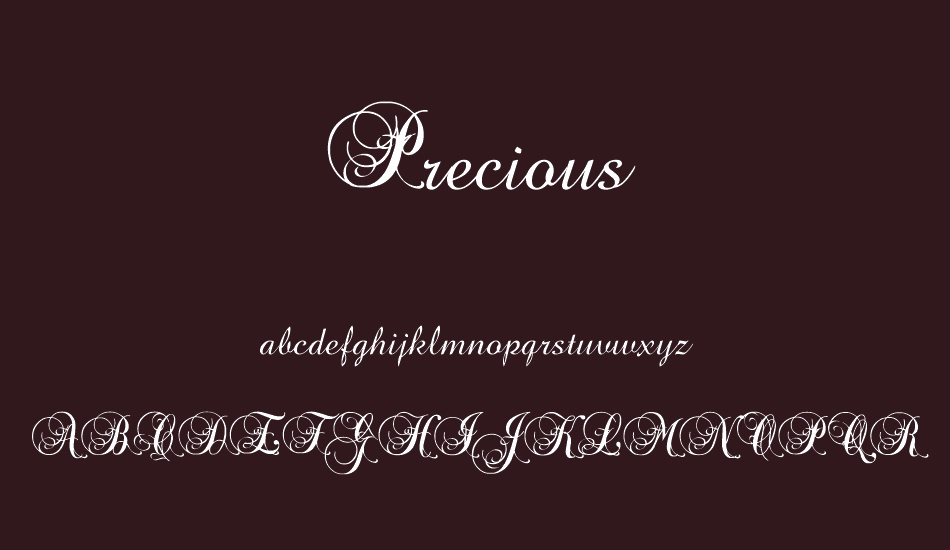 Precious font