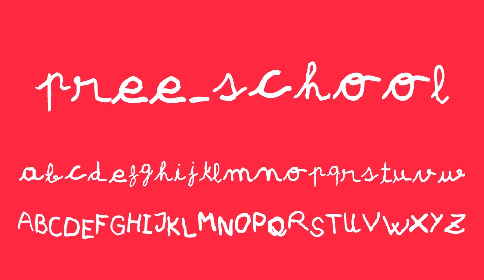 pree-school font