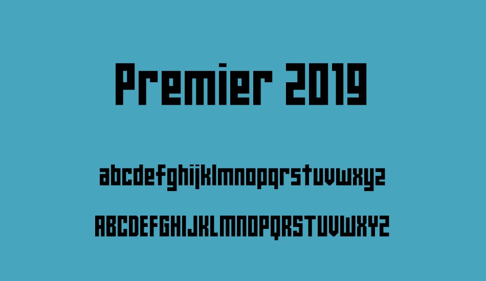 Premier 2019 font