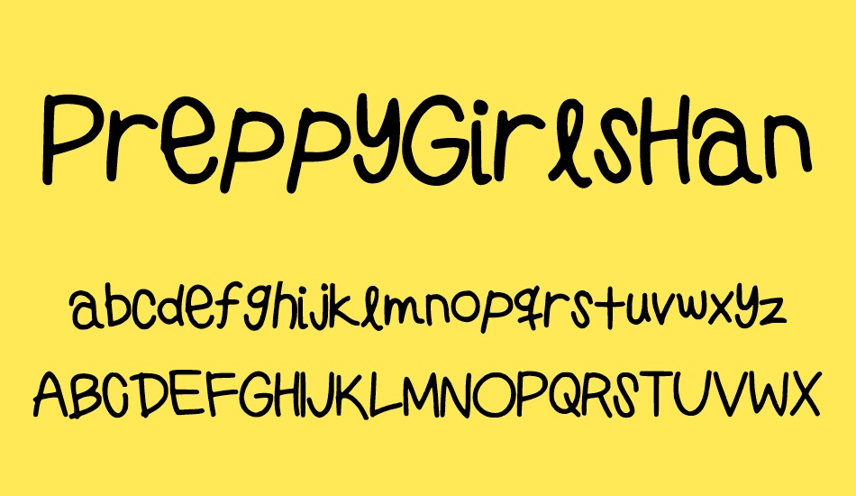 PreppyGirlsHandwriting font