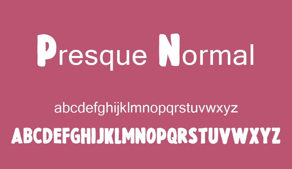 Presque Normal font