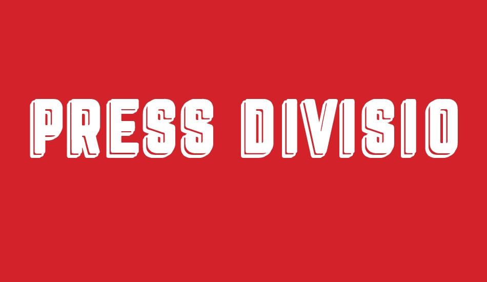 press division font big