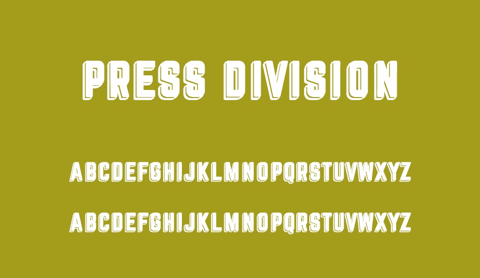 press division font