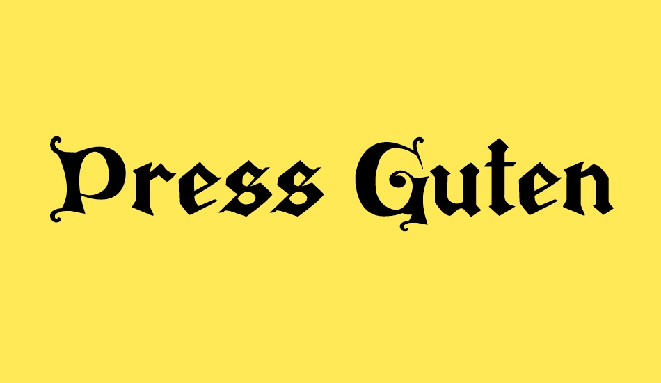 Press Gutenberg font big