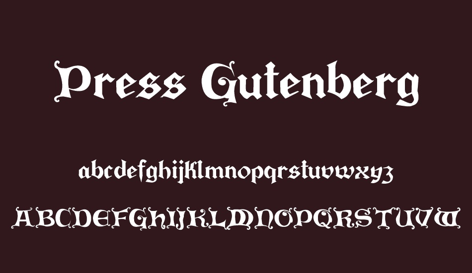 Press Gutenberg font