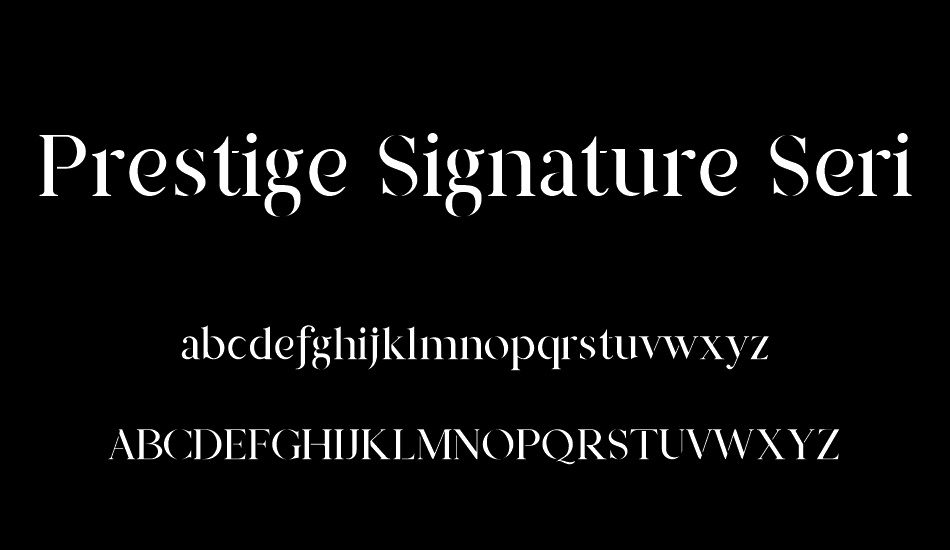 Prestige Signature Serif Demo font