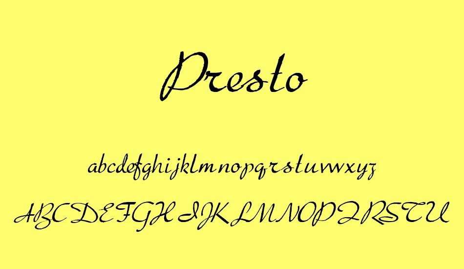 Presto font