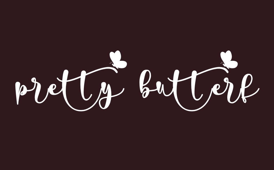 Pretty Butterfly font big