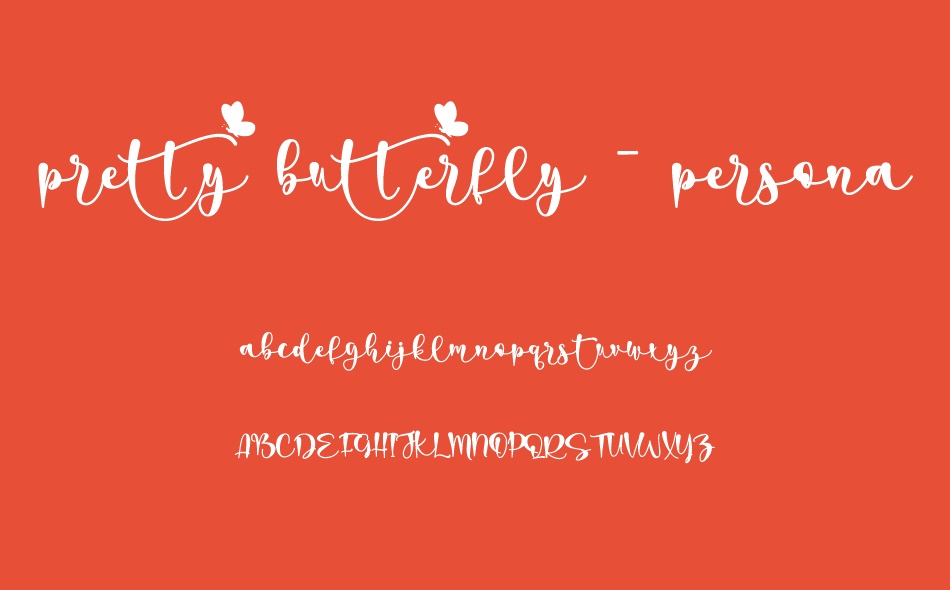 Pretty Butterfly font