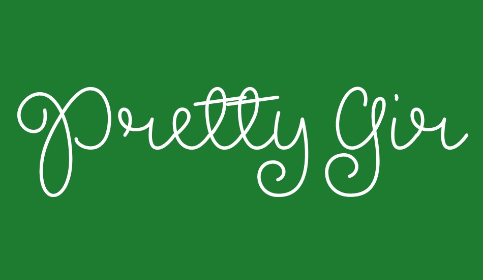 Pretty Girls Script Demo font big