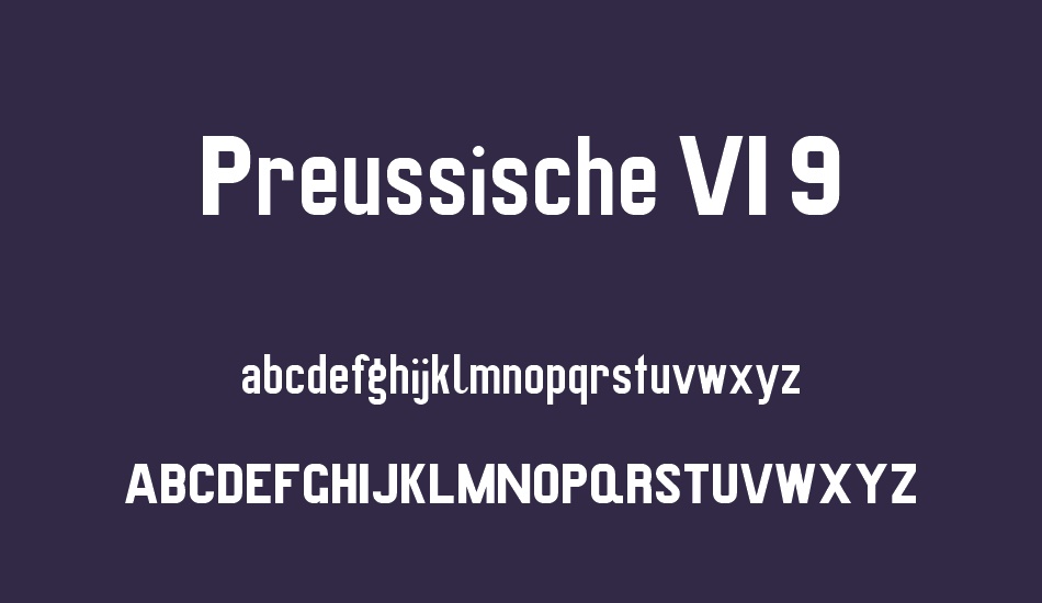 Preussische VI 9 font