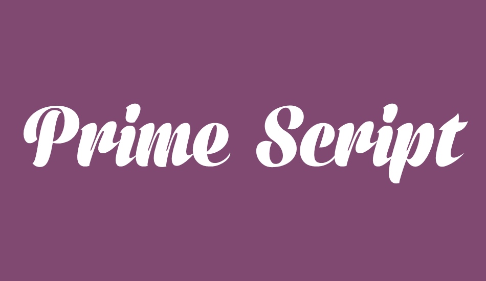 Prime Script PERSONAL USE ONLY font big