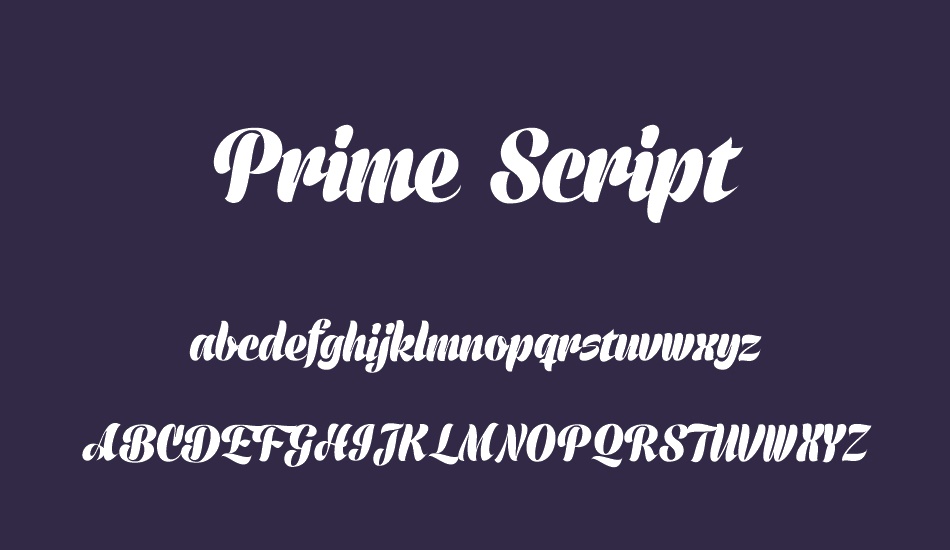 Prime Script PERSONAL USE ONLY font