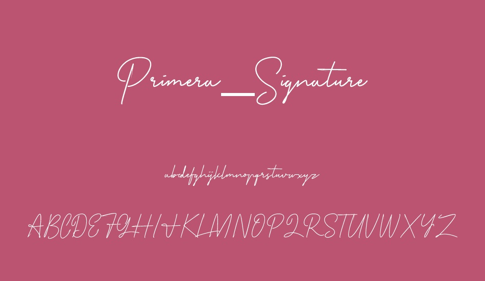 Primera_Signature font