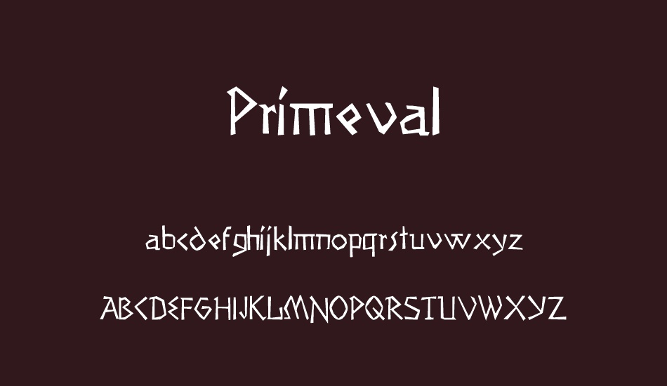 Primeval font