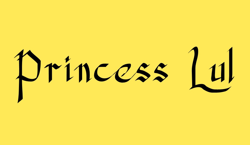 Princess Lulu font big