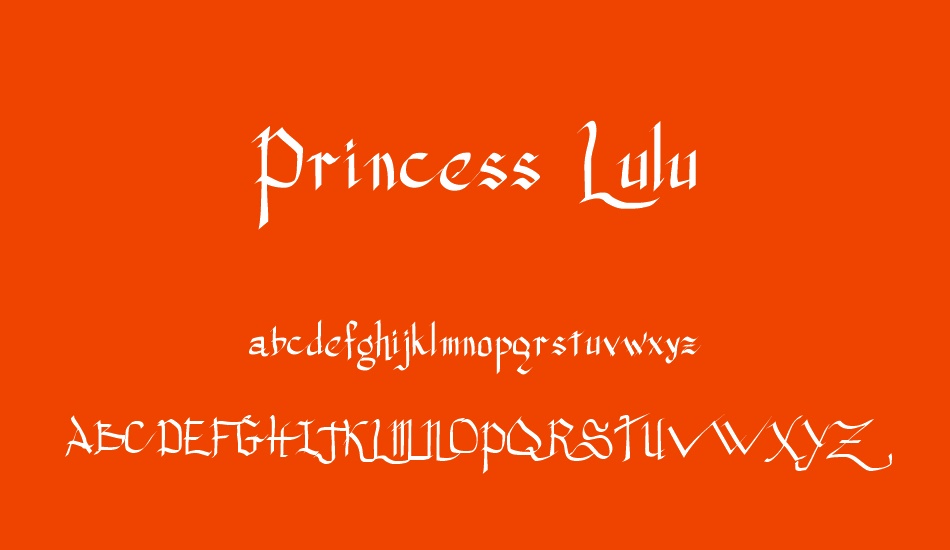 Princess Lulu font