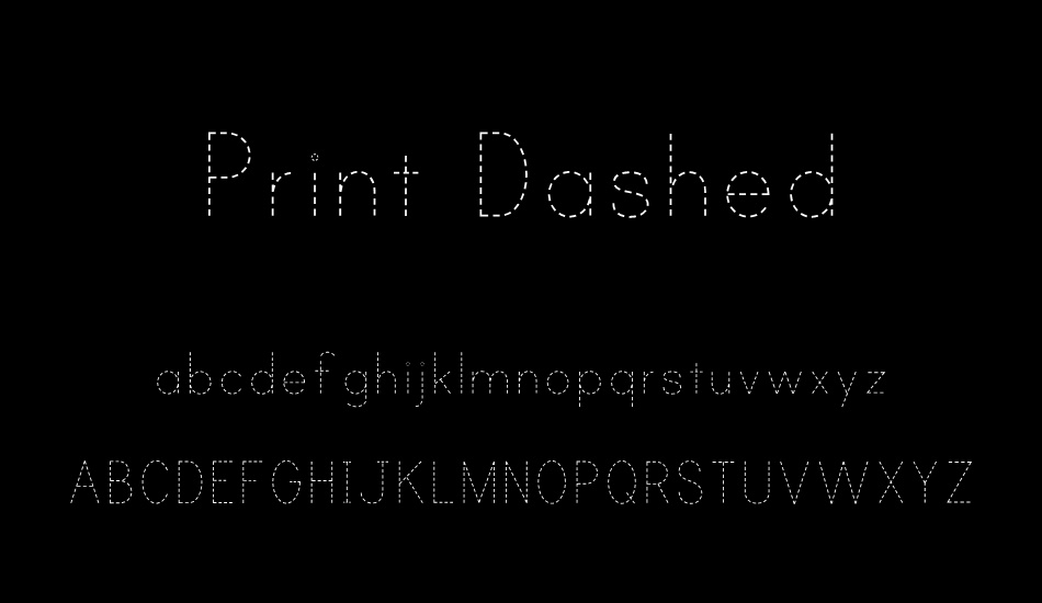 Print Dashed font