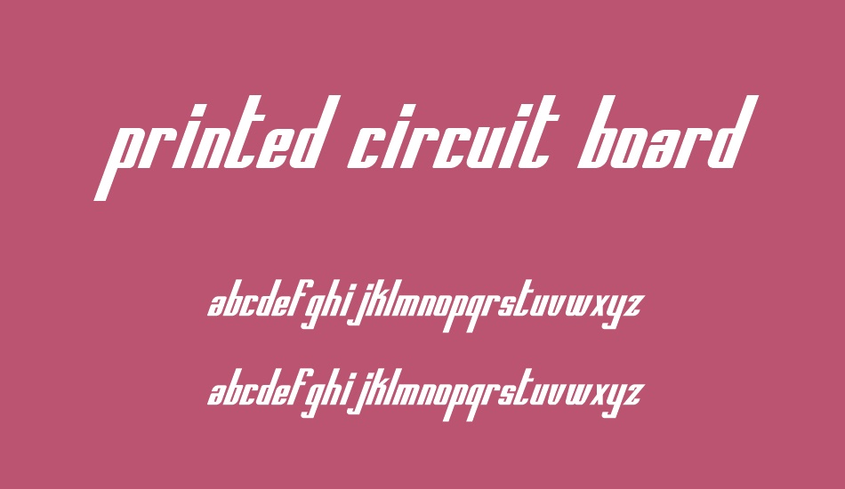 Printed Circuit Board font