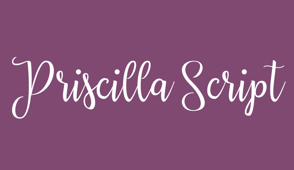 Priscilla Script font big