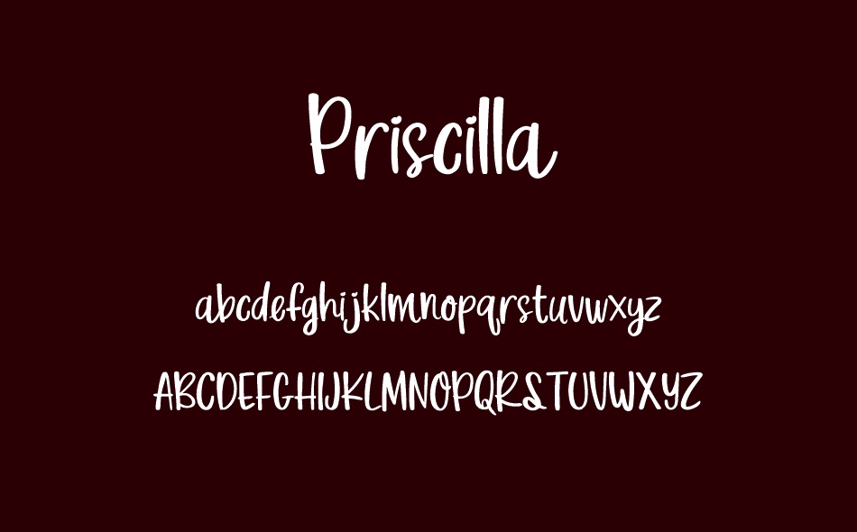 Priscilla font