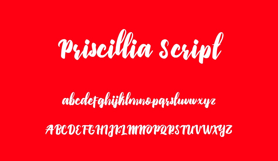 Priscillia Script font