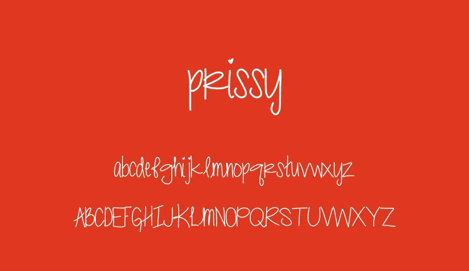 prissy font