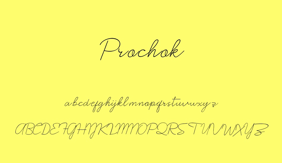 Prochok font