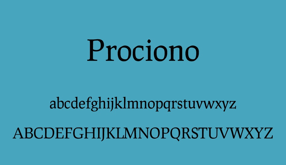 Prociono font