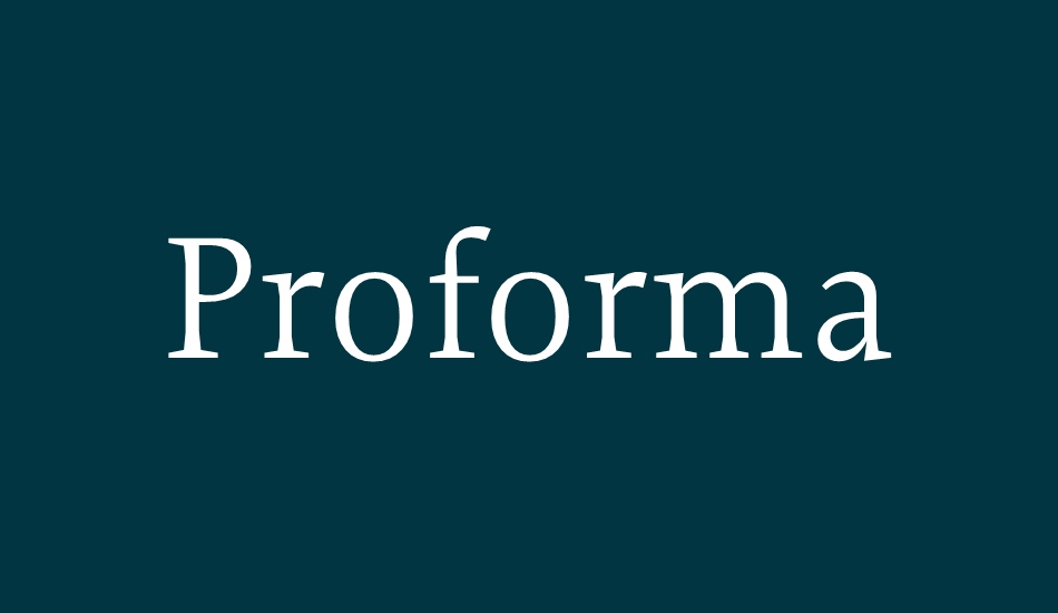 Proforma free font
