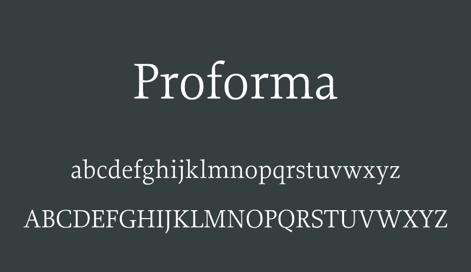 Proforma font