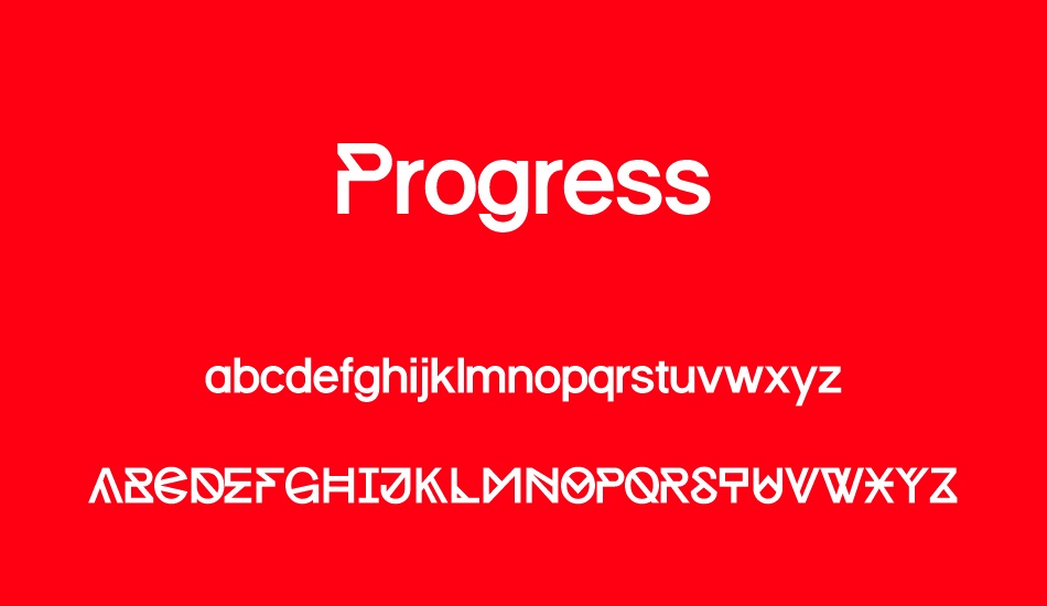 Progress font