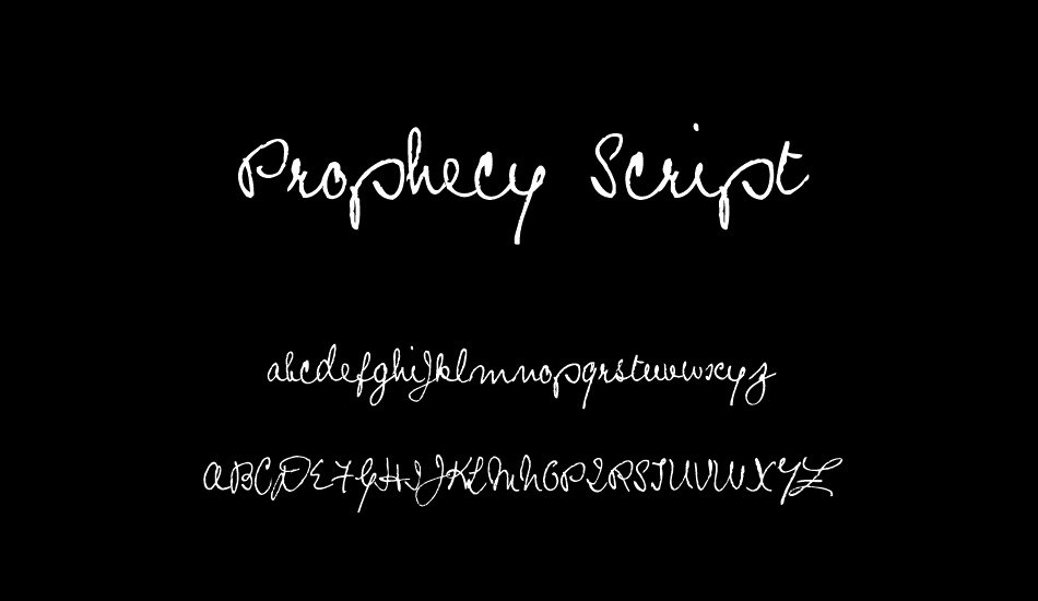 Prophecy Script font