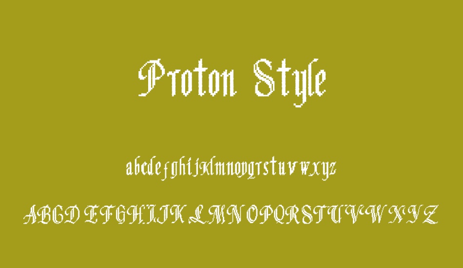 Proton Style font