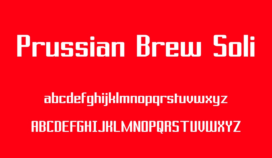 Prussian Brew Solid font