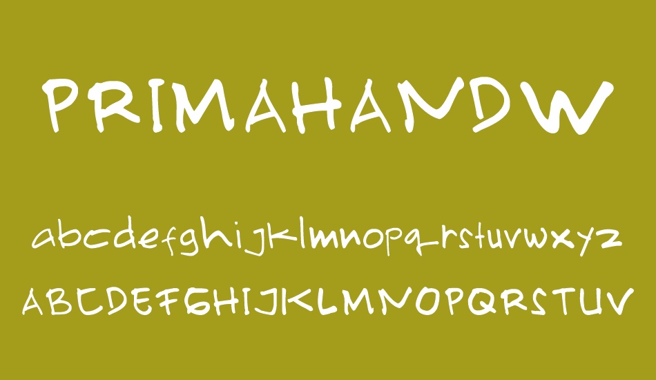 PRIMAHANDWRITE font