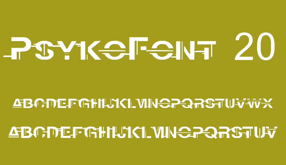 PsykoFont 2005x font