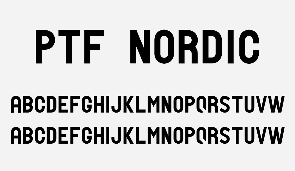 PTF NORDIC Std font