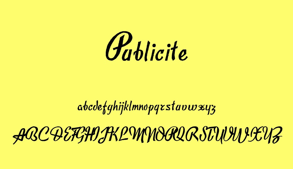 Publicite font