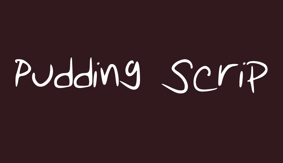 Pudding Script font big