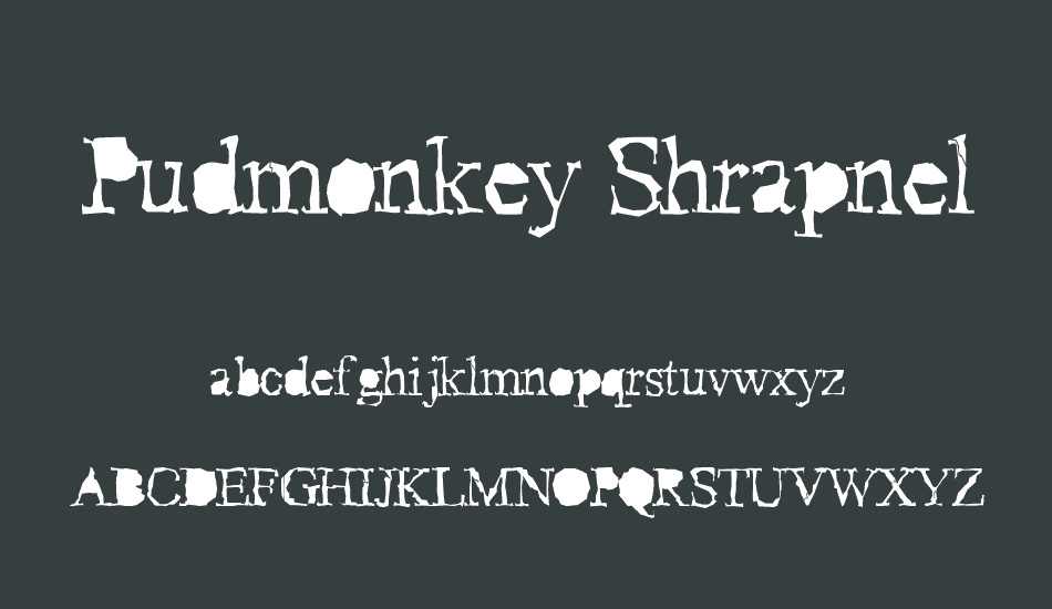 Pudmonkey ShrapnelFree font