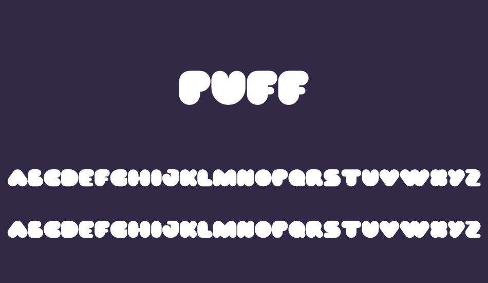 PUFF font